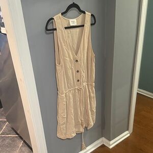 Reign Cream Button-Front Jumpsuit